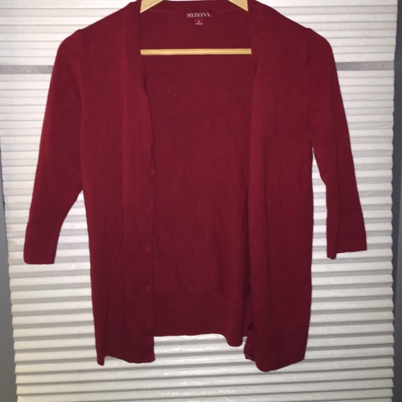 Merona Red Cardigan- Size S- Worn once! - Picture 1 of 2
