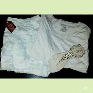 Cargo Camo Print Shorts