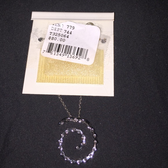 Macy's sterling silver necklace w/ pendent. - Picture 2 of 3