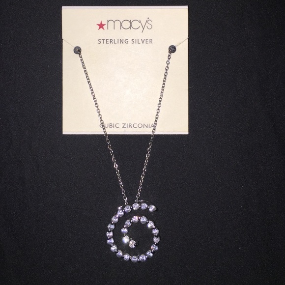 Macy's sterling silver necklace w/ pendent. - Picture 3 of 3