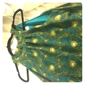 Liberty of London sleeveless green floral blouse