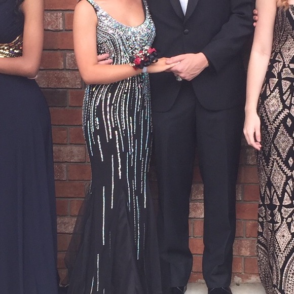 Jolene Dresses & Skirts - Black Beaded Prom/Pageant Dress