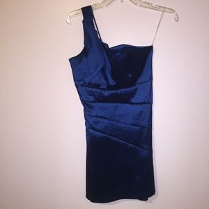 Blue One Strap Dress