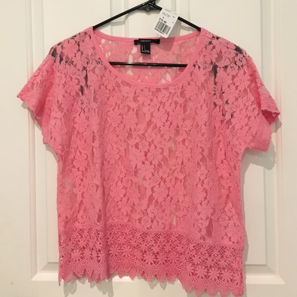 Pink crochet top
