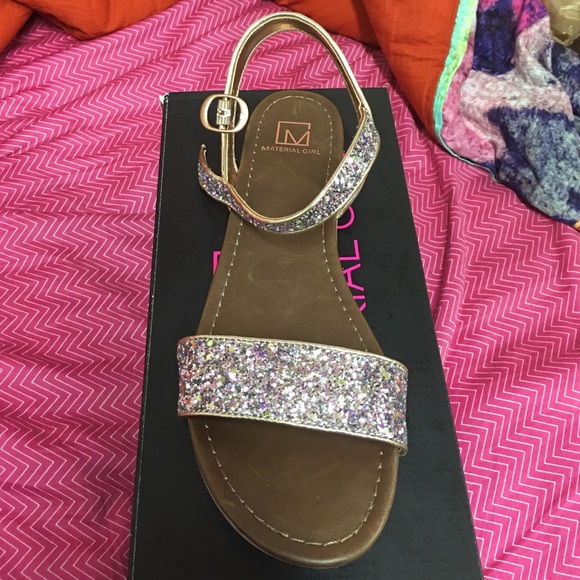 Material Girl Glitter Sandals