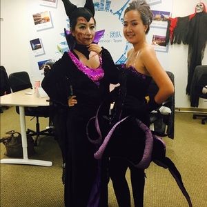 Ursula costume velvet dress with tentacle skirt
