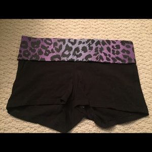 Victoria secret Yoga shorts purple leopard print