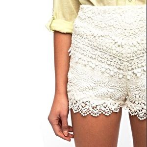 Urban outfitters Kimchi Blue White Lace Shorts