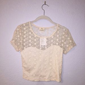 White floral crop top- Urban Outfitters