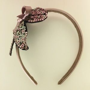 Sequined ribbon purple headband 🎀💜