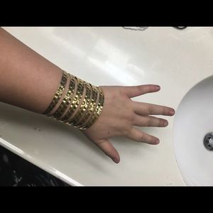 Gold band bracelet