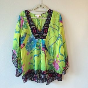 Matthew Williamson for H&M silk kaftan coverup top