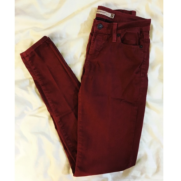 Just USA Denim - JustUSA Maroon Skinny Jeans
