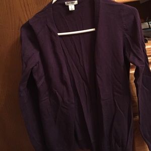 NWOT plum old navy v-neck cardigan