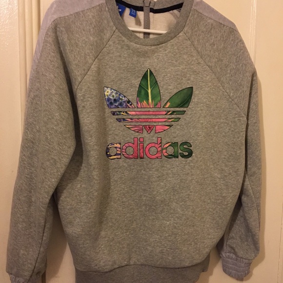 Adidas Floral sweatshirt new without tags - Picture 3 of 3