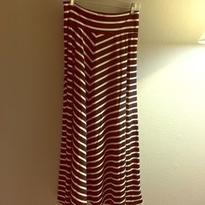 Black striped maxi skirt. Wore 1 time.