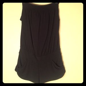 Charlotte Russe black swim romper