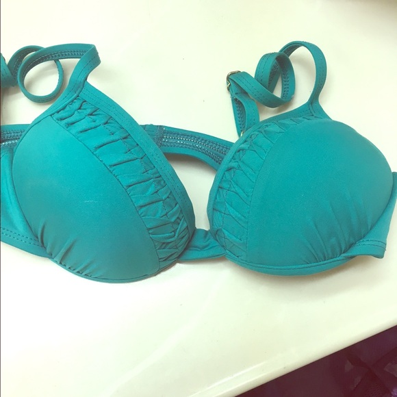 Teal bikini top with LOTS of padding