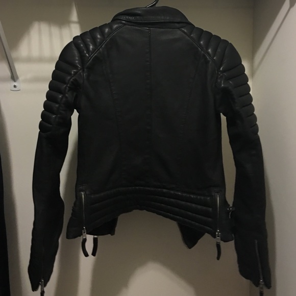 All Saints Steine Quilted Leather Biker Jacket - Picture 4 of 4