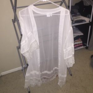 Sheer white nordstroms kimono