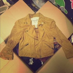 Brown suede crop jacket- American Rag