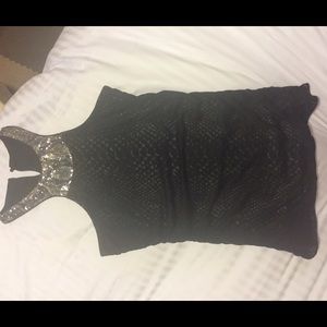 Black halter tank