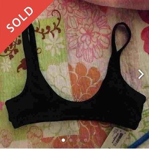 ISO AA ( American Apparel ) BLACK BALI SWIM TOP