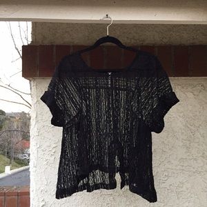 Free People black lace blouse