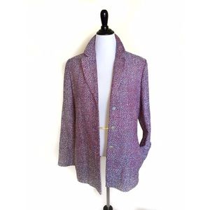 Nautical tweed blazer silk lining