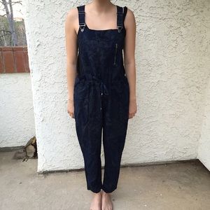 Topshop floral linen overalls
