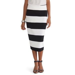 Black House White Market striped midi pencil skirt