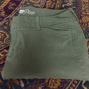 Skinny Faded Army Green Pixie Pant