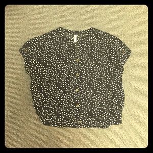 Button up polyester blouse