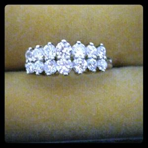 Sterling Silver/CZ Wedding/Anniversary Band