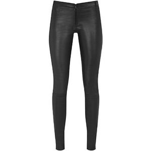 Alice and Olivia Zip in front leather leggings