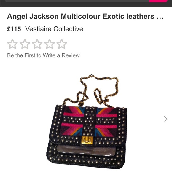Angel Jackson multicolor exotic leather purse