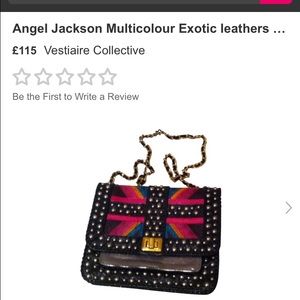 Angel Jackson multicolor exotic leather purse