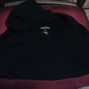 Black hooded shirt