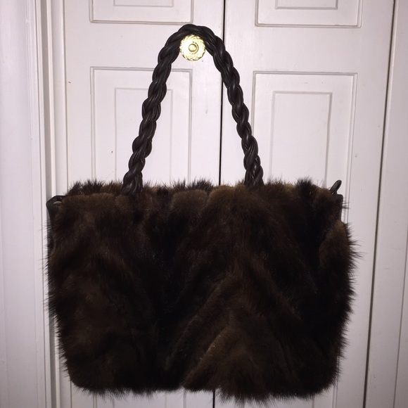 Geniuine Brown Mink Purse