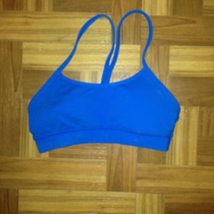 Blue lululemon flow Y sports bra