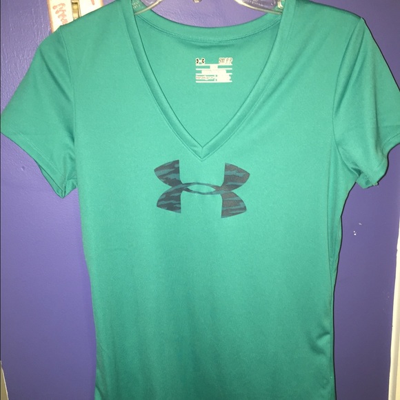 Teal/Aqua Under Armor athletic shirt