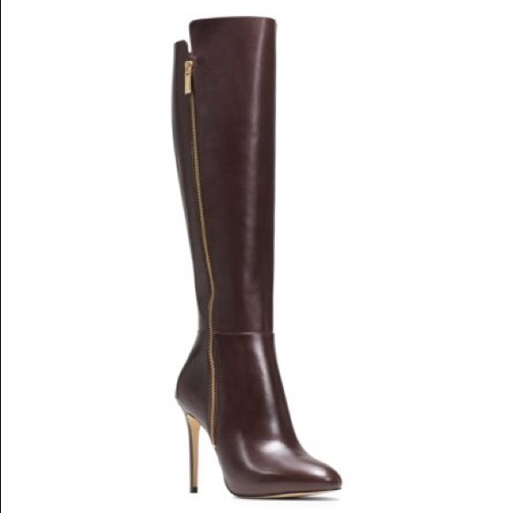 Michael Kors dark chocolate leather Clara Boot