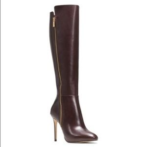 Michael Kors dark chocolate leather Clara Boot