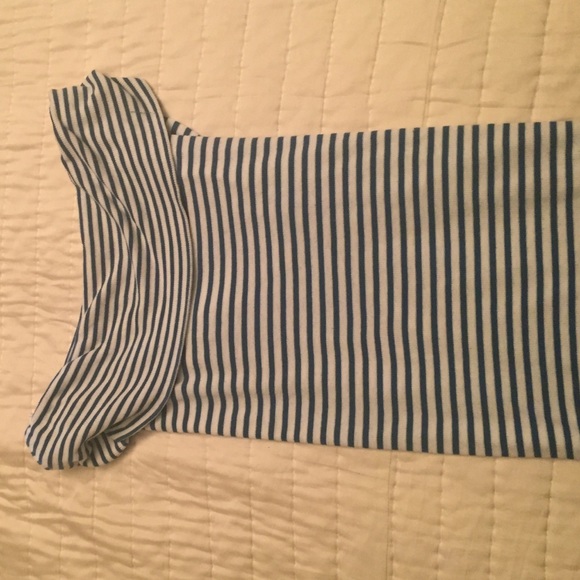 Blue and white striped top from anthropologie