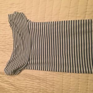 Blue and white striped top from anthropologie