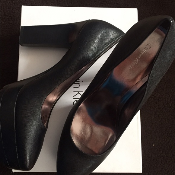Calvin Klein black leather heels!