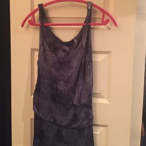Navy tie dye Tahari maxi dress
