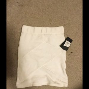 Guess white ribbed bodycon skirt XS NWT