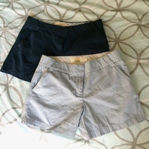 J.Crew chino shorts, size 10, navy and gray