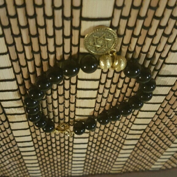 Black Onyx beaded Mala Bracelet - Picture 2 of 2